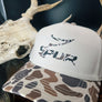 Printed Retro Camo Double Spur // Retro Camo & Khaki Soft Structured