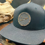 Richardson 255 Flat Bill // Black & Green Leaf Circle Patch