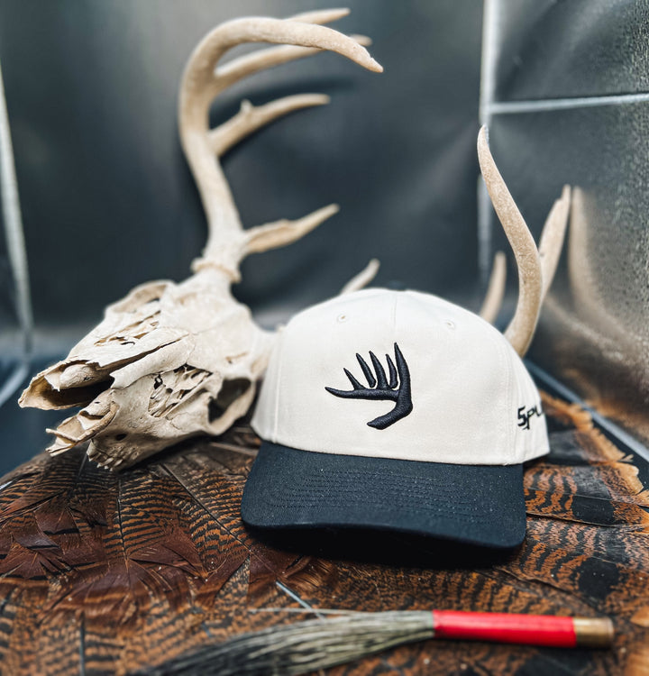 Spur Deer Shed Stitch // khaki & Black Snapback