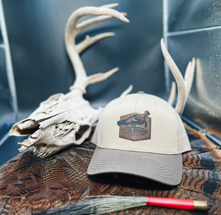 Walking Tom Shield Patch // Khaki and Brown SnapBack