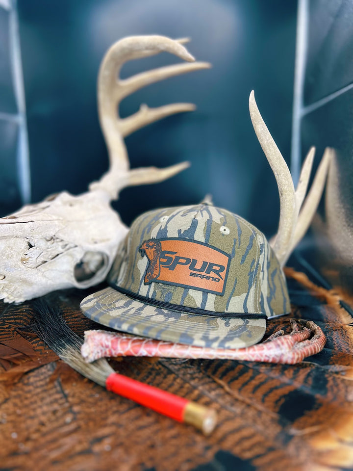 Bottomland Rope // Leather Side Turkey Head with Spur Across Patch