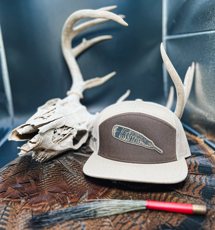 Feather Patch // Brown & Khaki Flat Bill