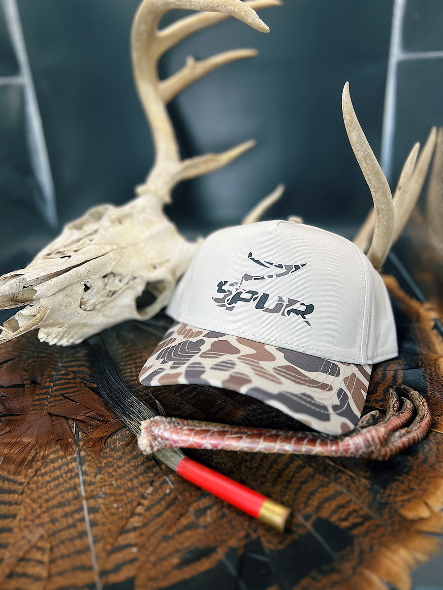 Printed Retro Camo Double Spur // Retro Camo & Khaki Soft Structured