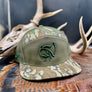 Green Stitched Spur Turkey // Green Leaf Loden 7 Panel