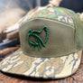 Green Stitched Spur Turkey // Green Leaf Loden 7 Panel