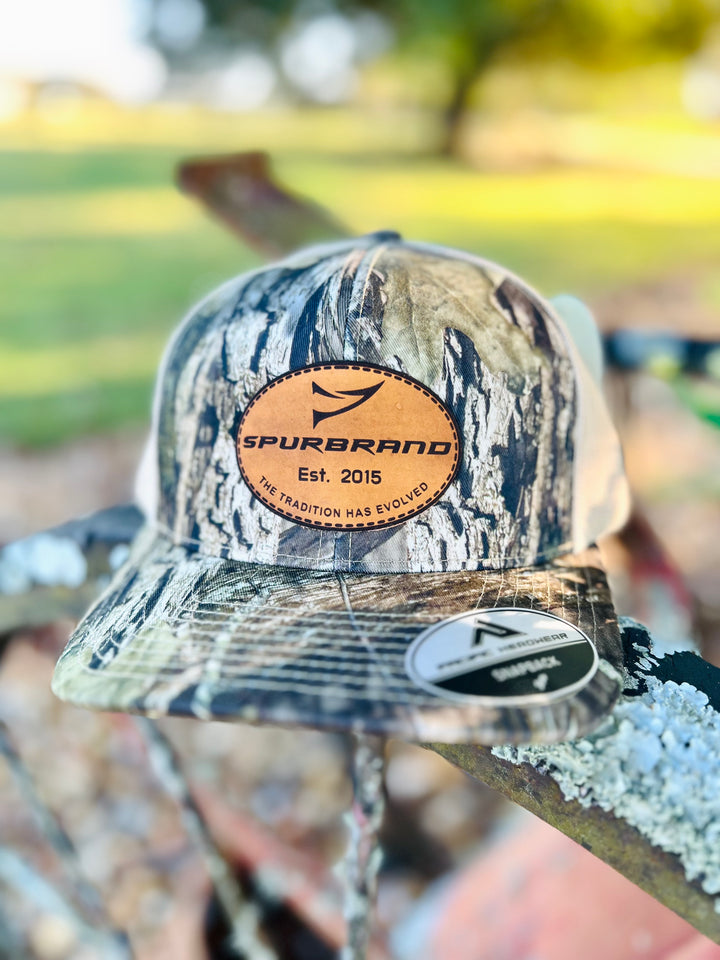 Tan Oval Double Spur Tradition Evolved Patch // Camo & Tan herowear