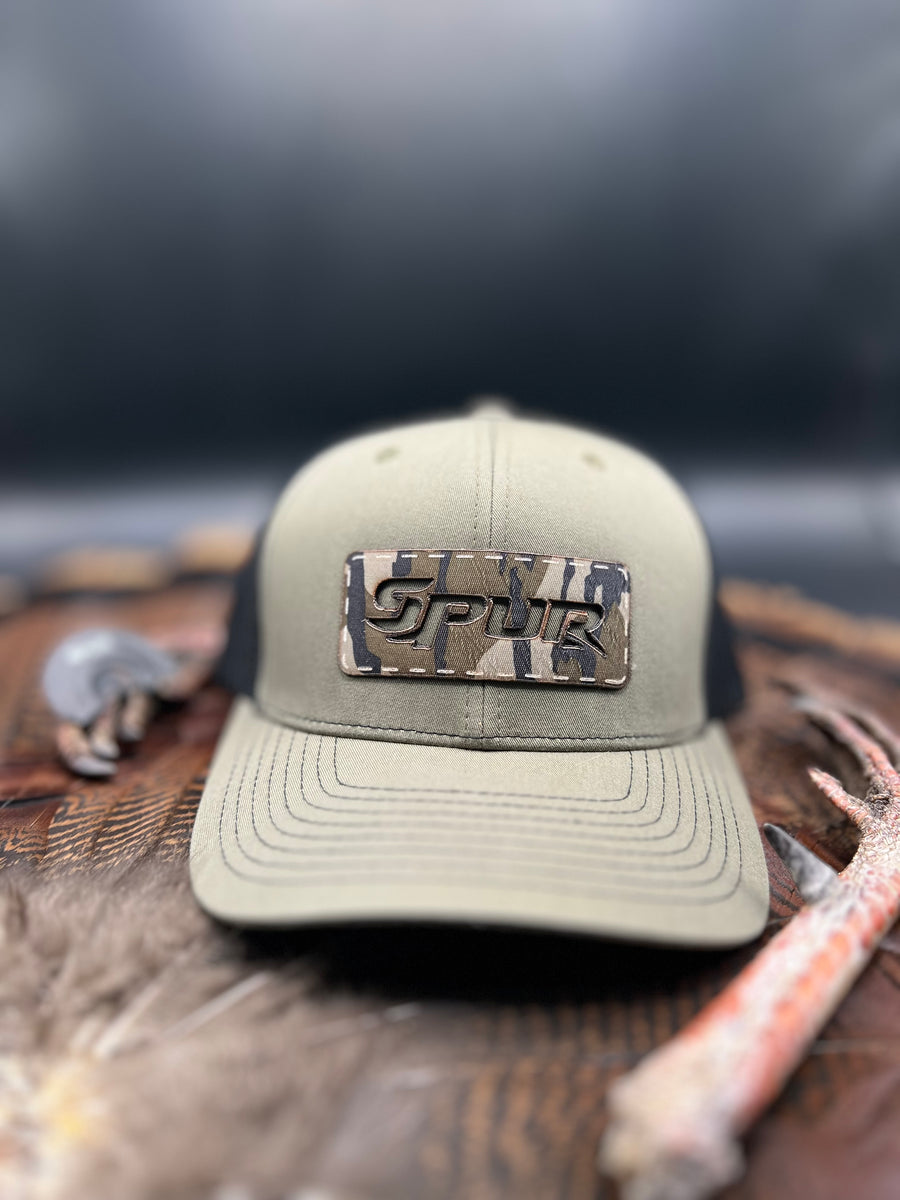 Camo Spur Logo Rectangle Patch // Olive Green & Black Pacific