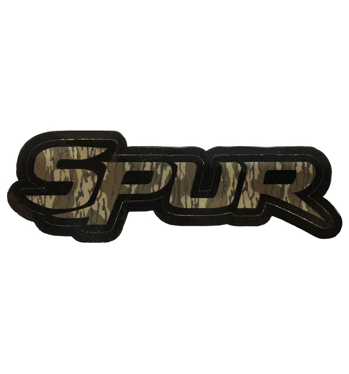 Bone Brand | Gun Barrel Decal (1" x 5") | "Spur" Logo in Mossy Oak Bottomland Camo/Black